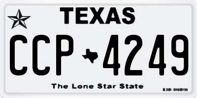 TX license plate CCP4249