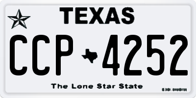 TX license plate CCP4252