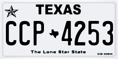 TX license plate CCP4253