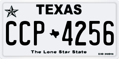 TX license plate CCP4256