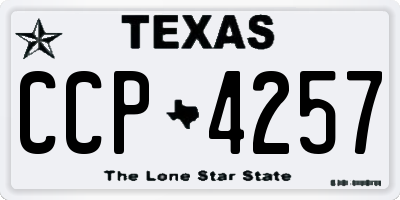 TX license plate CCP4257
