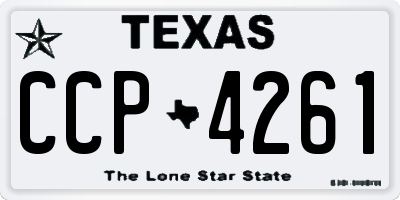 TX license plate CCP4261