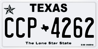 TX license plate CCP4262