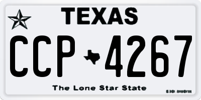 TX license plate CCP4267