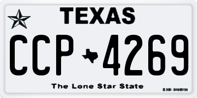 TX license plate CCP4269