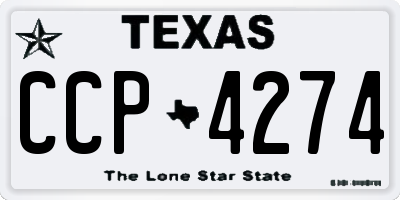 TX license plate CCP4274