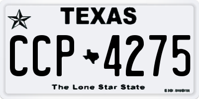 TX license plate CCP4275