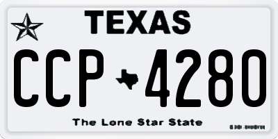 TX license plate CCP4280