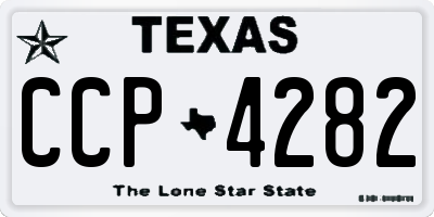 TX license plate CCP4282