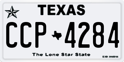 TX license plate CCP4284