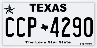 TX license plate CCP4290