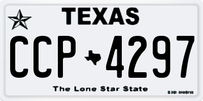 TX license plate CCP4297