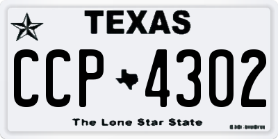 TX license plate CCP4302