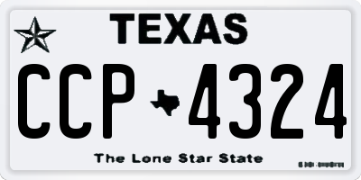 TX license plate CCP4324