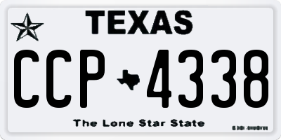 TX license plate CCP4338