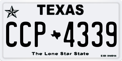 TX license plate CCP4339