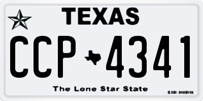 TX license plate CCP4341