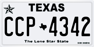 TX license plate CCP4342