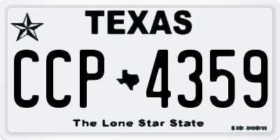 TX license plate CCP4359