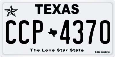 TX license plate CCP4370