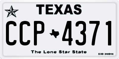 TX license plate CCP4371