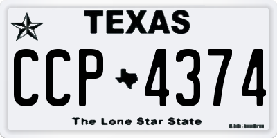 TX license plate CCP4374