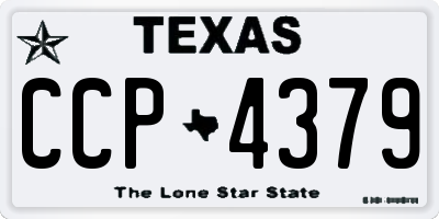 TX license plate CCP4379