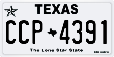 TX license plate CCP4391