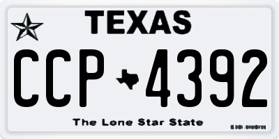 TX license plate CCP4392