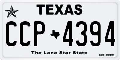 TX license plate CCP4394