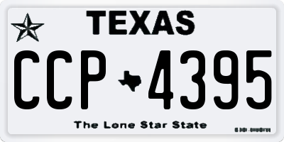 TX license plate CCP4395
