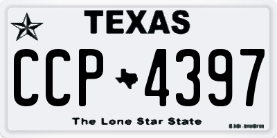 TX license plate CCP4397