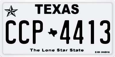 TX license plate CCP4413