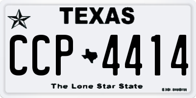 TX license plate CCP4414