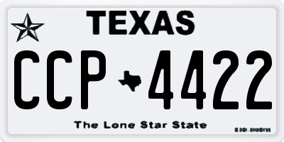 TX license plate CCP4422