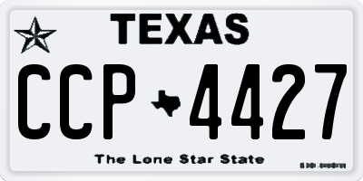 TX license plate CCP4427