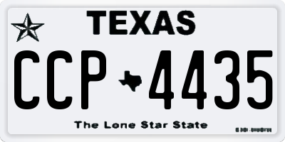 TX license plate CCP4435