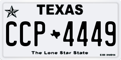 TX license plate CCP4449