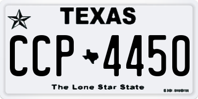 TX license plate CCP4450