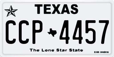 TX license plate CCP4457