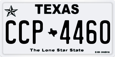 TX license plate CCP4460