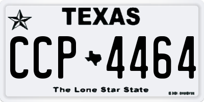 TX license plate CCP4464