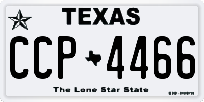 TX license plate CCP4466