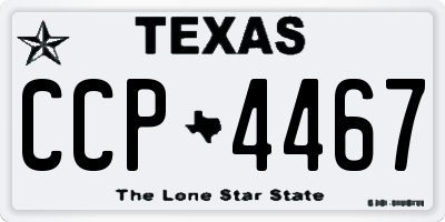 TX license plate CCP4467