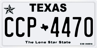 TX license plate CCP4470