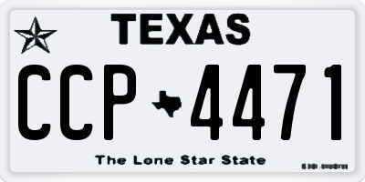 TX license plate CCP4471