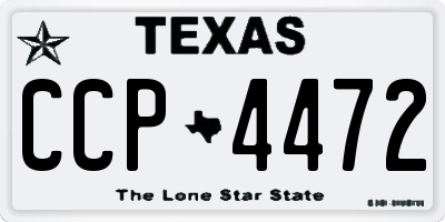 TX license plate CCP4472