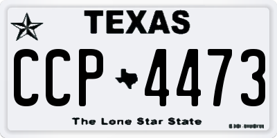 TX license plate CCP4473