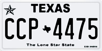 TX license plate CCP4475