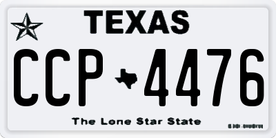 TX license plate CCP4476